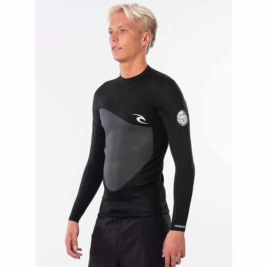 Wetsuits>Mens>Spring Suits & Jackets Rip Curl Wetsuits>Mens>Spring Suits & Jackets | Rip Curl Omega 1.5Mm Long Sleeve Jacket Black