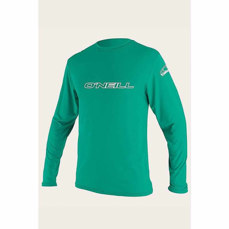 Wetsuits>Youth>Rashguards & Sun Shirts O'Neill Wetsuits>Youth>Rashguards & Sun Shirts | O'Neill Youth Basic Skins Long Sleeve Rashguard Seaglass