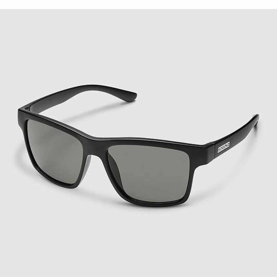 Clothing>Mens>Sunglasses Suncloud Clothing>Mens>Sunglasses | Suncloud A-Team Matte Black Grey Polar Lens Sunglasses