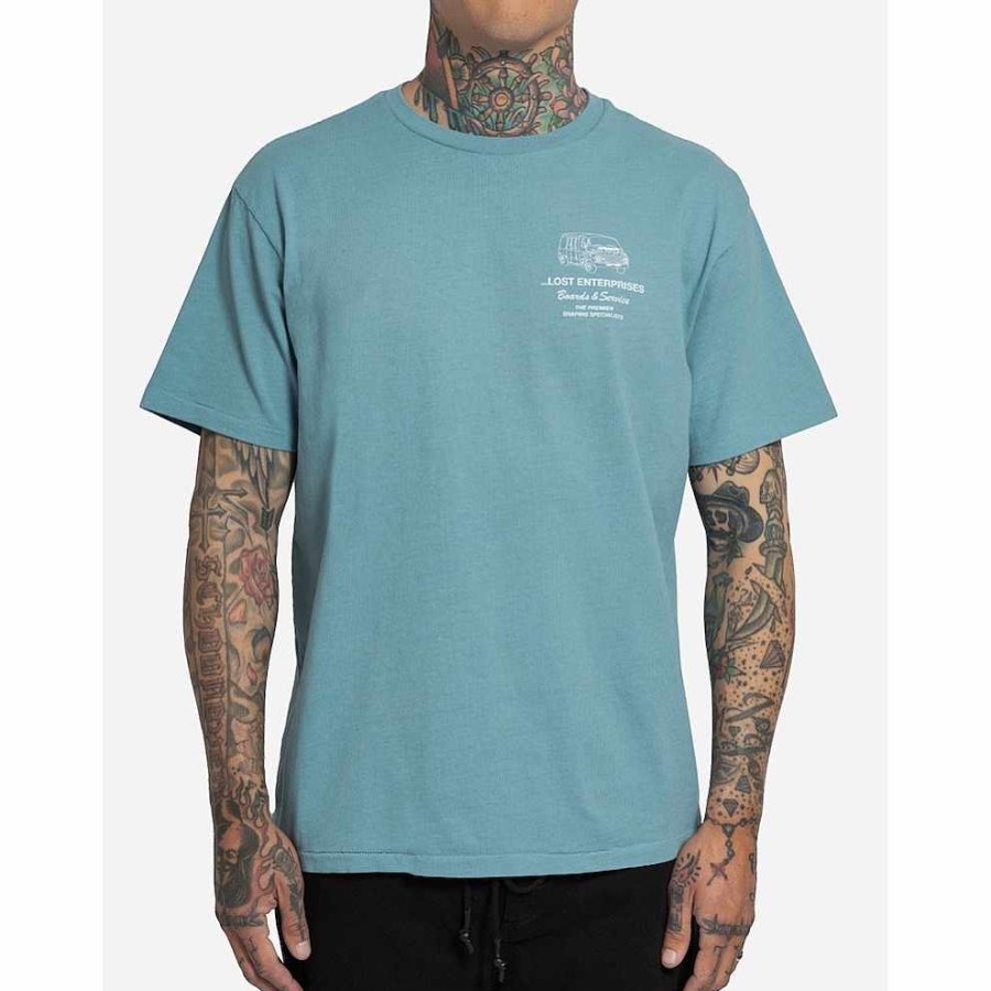 Clothing>Mens>Tops Lost Clothing>Mens>Tops | Lost Boards & Service Boxy Tee Sea-Fog