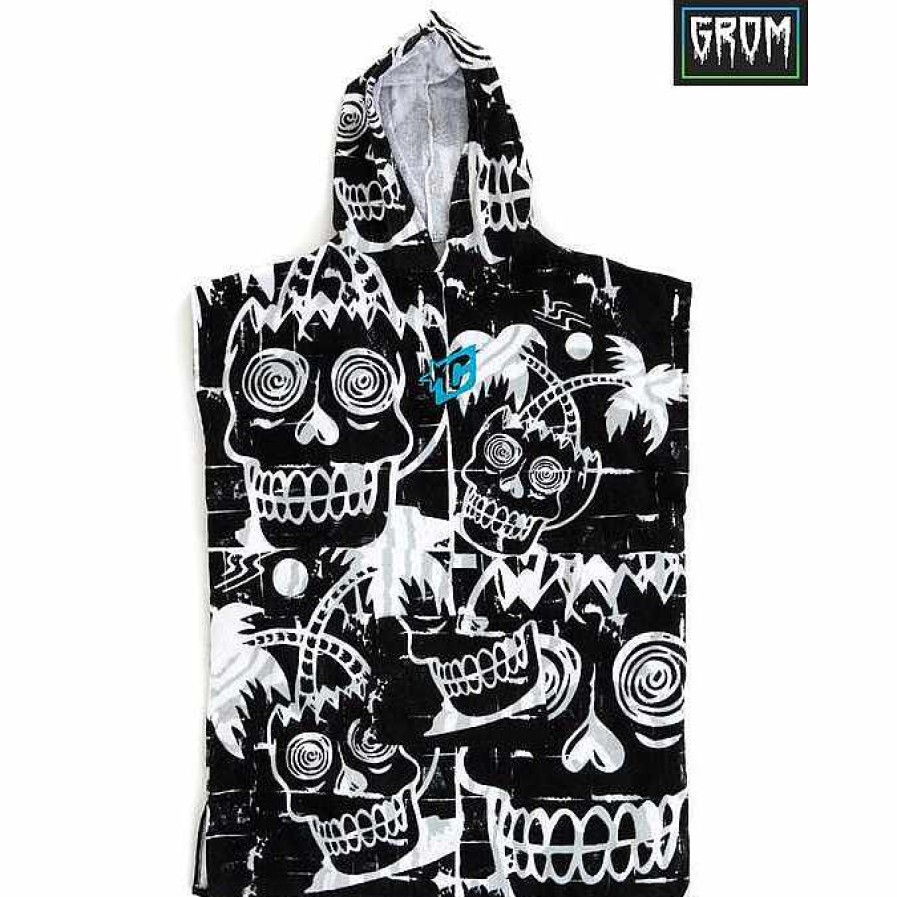 Beach Supply>Towels & Ponchos Creatures of Leisure Beach Supply>Towels & Ponchos | Creatures Of Leisure Grom Surf Poncho Black White