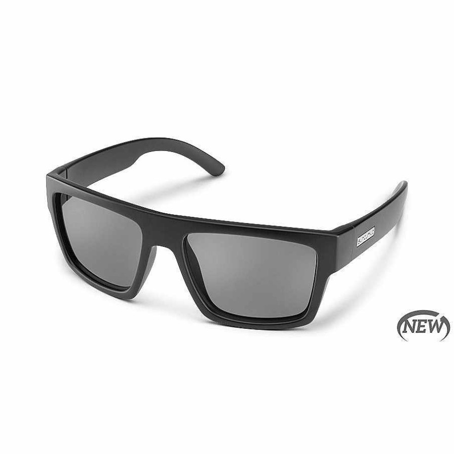 Clothing>Mens>Sunglasses Smith Clothing>Mens>Sunglasses | Suncloud Flateline Matte Black 57 Grey Sunglasses