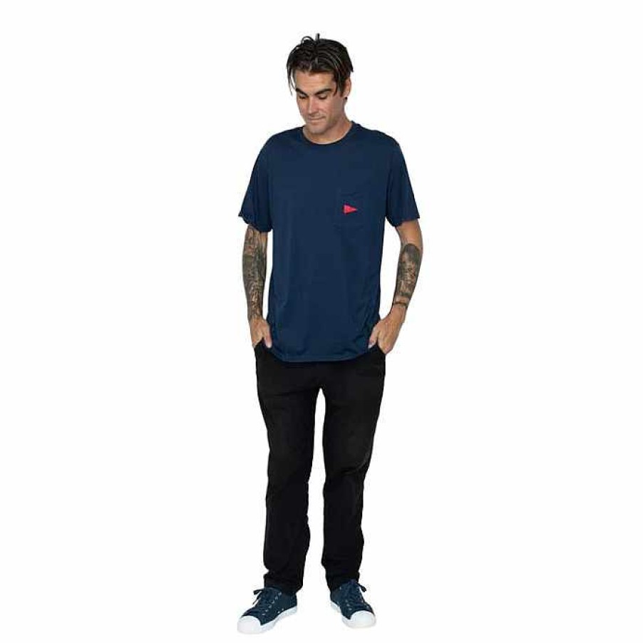 Clothing>Mens>Tops Florence Marine X Clothing>Mens>Tops | Florence Marine X Burgee Pocket T-Shirt Dark-Navy