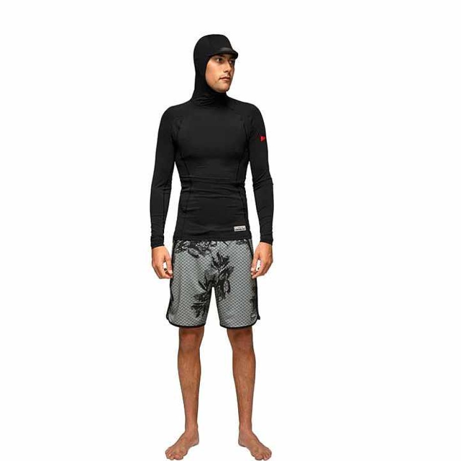 Clothing>Mens>Tops Florence Marine X Clothing>Mens>Tops | Florence Marine X Long Sleeve Hooded Rashguard Black