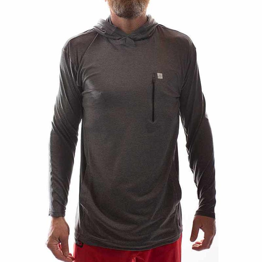 Clothing>Mens>Tops Rider Shack Clothing>Mens>Tops | Rider Shack Stratus Hooded Performance Top Charcoal