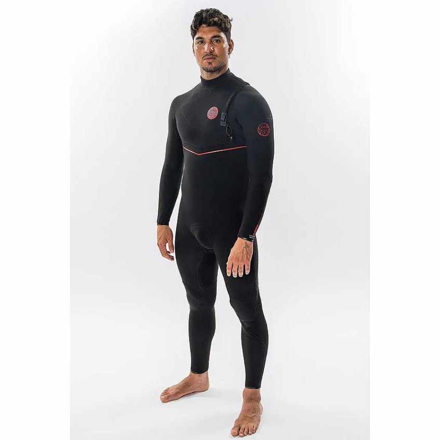 Wetsuits>Mens>4/3 Fullsuits Rip Curl Wetsuits>Mens>4/3 Fullsuits | Rip Curl Flashbomb Fusion 4/3Mm Zip Free Wetsuit Black