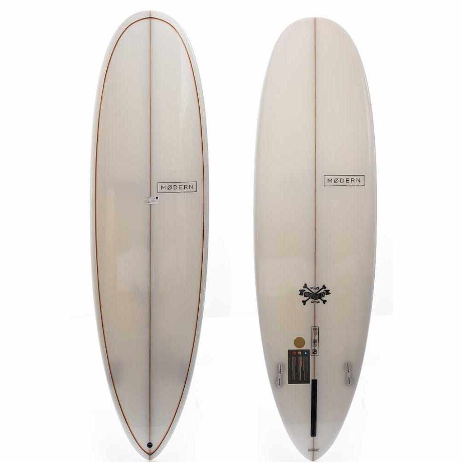 Surfboards>Midlengths Modern Surfboards>Midlengths | Modern 6'8 Love Child Black & Burnt Orange Pinline Surfboard