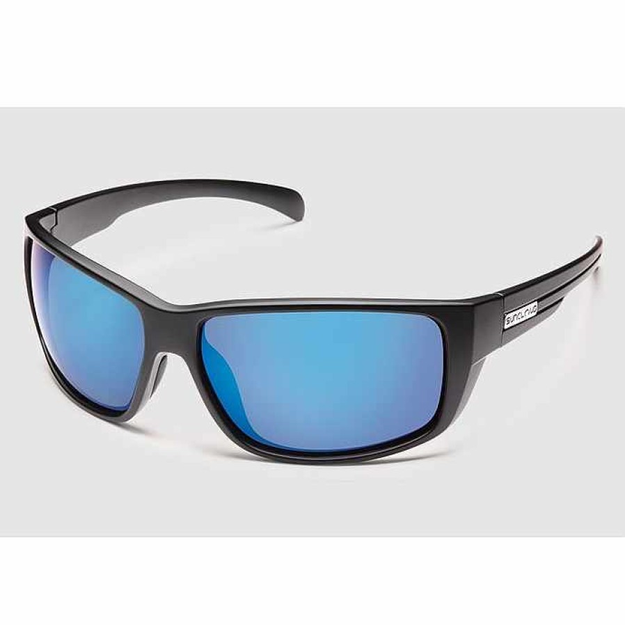 Clothing>Womens>Sunglasses Suncloud Clothing>Womens>Sunglasses | Suncloud Milestone Matte Black Blue Mirror Polarized Lens