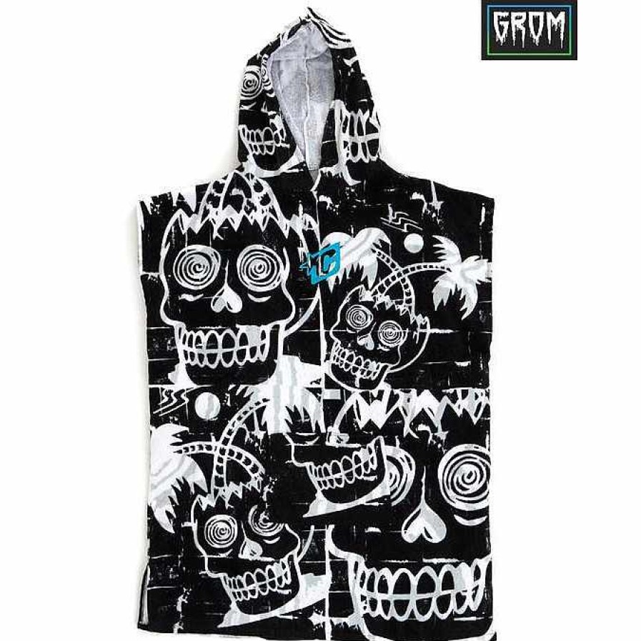 Wetsuits>Accessories + Care>Change Towels Creatures of Leisure Wetsuits>Accessories + Care>Change Towels | Creatures Of Leisure Grom Surf Poncho Black White