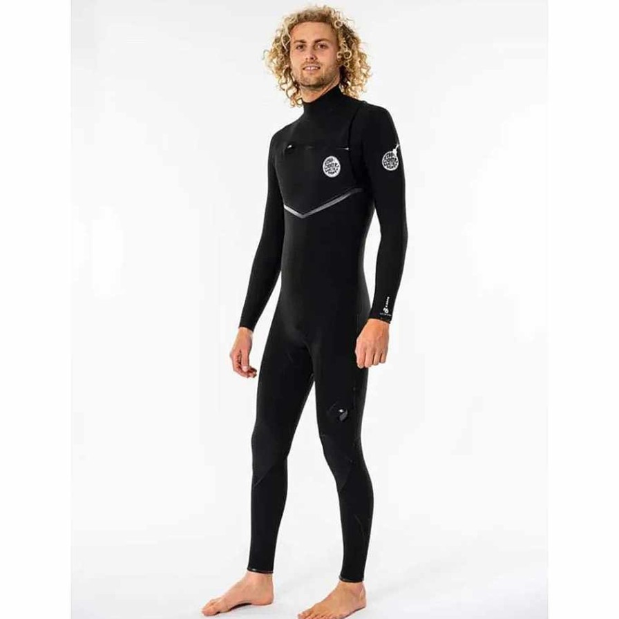 Wetsuits>Mens>3/2 Fullsuits Rip Curl Wetsuits>Mens>3/2 Fullsuits | Rip Curl E-Bomb 3/2Mm E7 Chest Zip Wetsuit Black