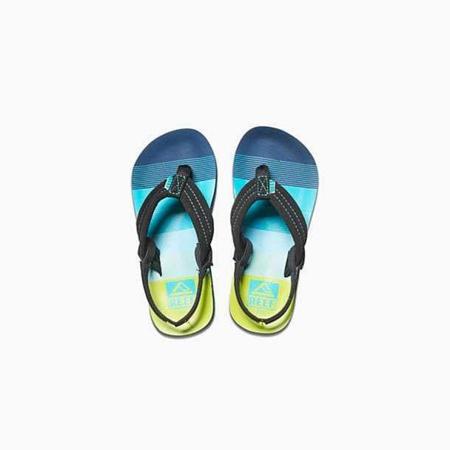 Clothing>Mens>Flip Flops Reef Clothing>Mens>Flip Flops | Reef Little Ahi Kids Sandals Aqua-Green