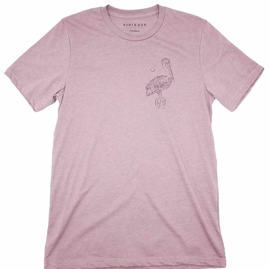 Clothing>Mens>Tops Vivix Clothing>Mens>Tops | Vivix Peter The Pelican Mens Tee Orchid