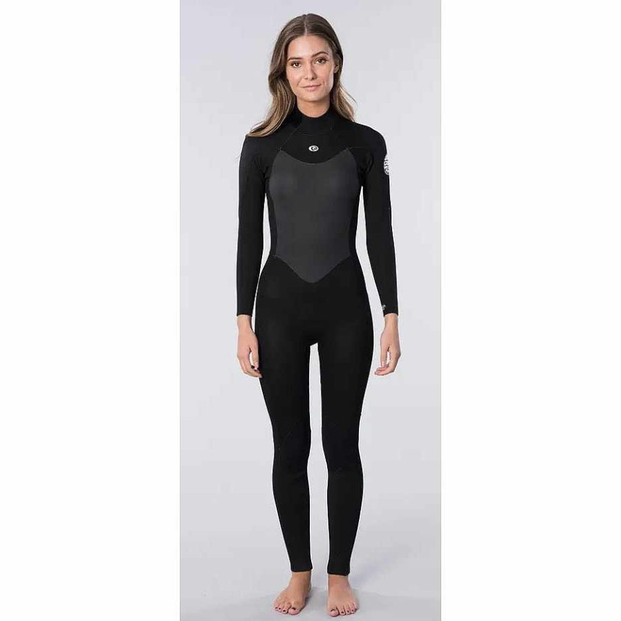 Wetsuits>Womens>3/2 Fullsuits Rip Curl Wetsuits>Womens>3/2 Fullsuits | Rip Curl Women'S Omega 4/3 Back Zip Black