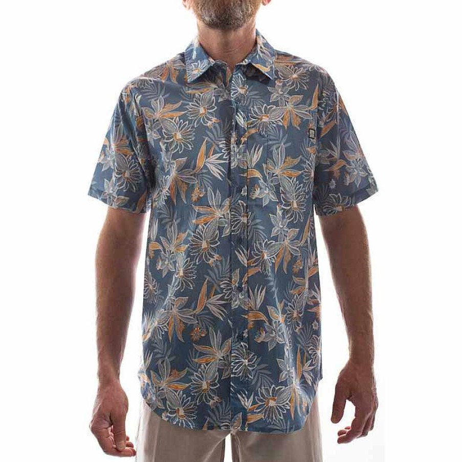 Clothing>Mens>Tops Rider Shack Clothing>Mens>Tops | Rider Shack Mahalo Floral S/S Shirt Blue