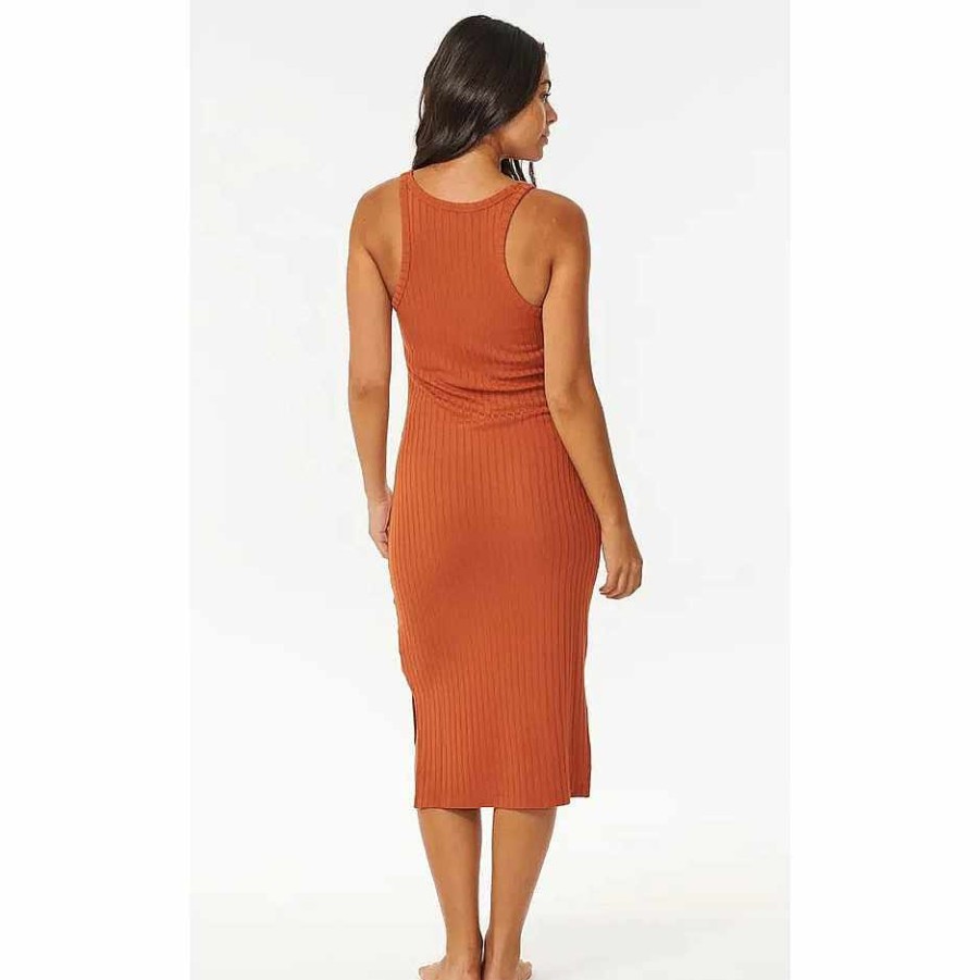 Clothing>Womens>Dresses Rip Curl Clothing>Womens>Dresses | Rip Curl Premium Rib Racer Dress Auburn