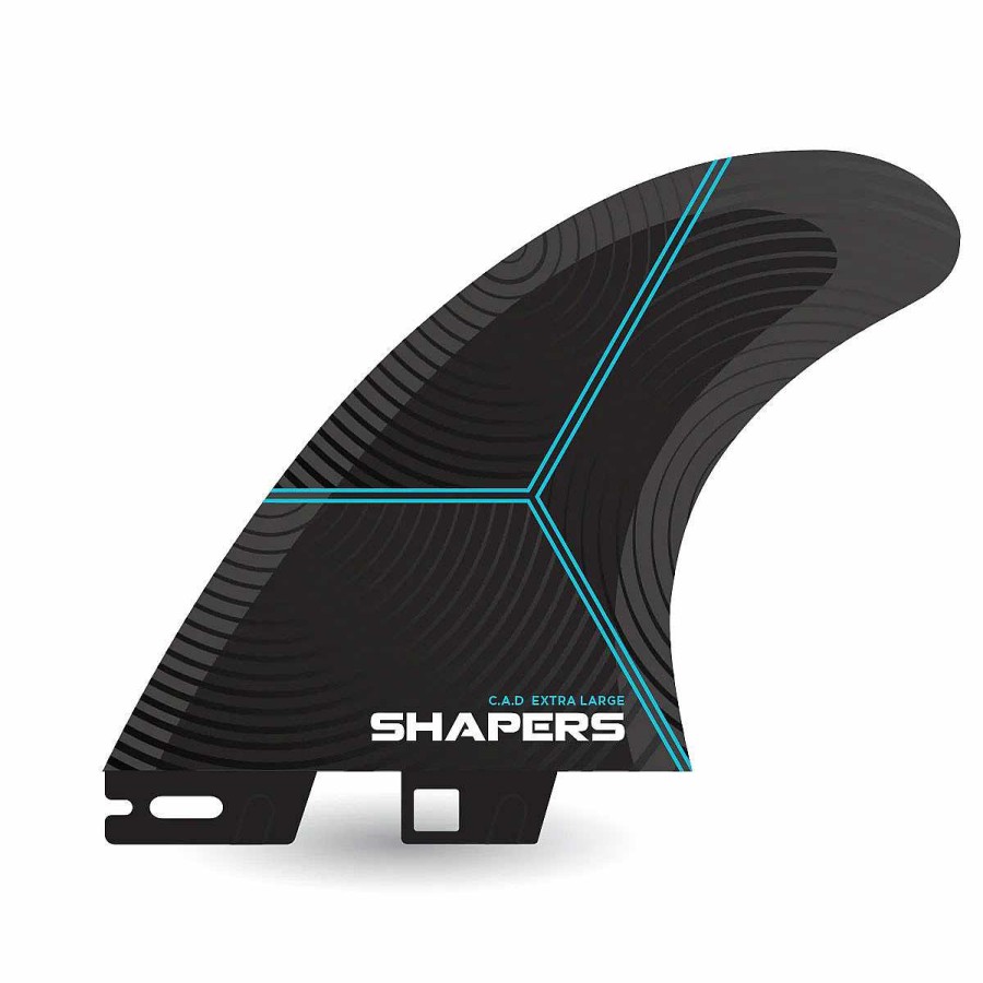 Surfboard Accessories>Fins Block Surf Surfboard Accessories>Fins | Shapers C.A.D. Thruster Extra Large Fcs2 Compatible All Around Fin Set