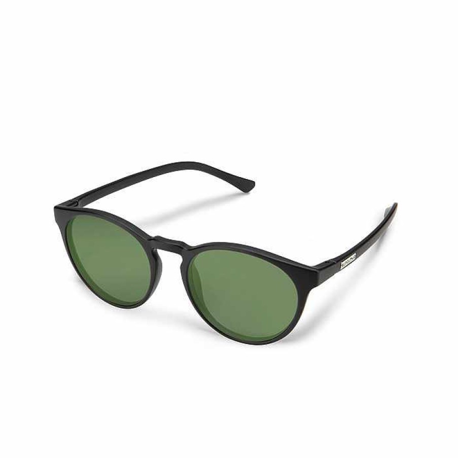 Clothing>Womens>Sunglasses Smith Clothing>Womens>Sunglasses | Suncloud Metric Matte Black/ Green Sunglasses