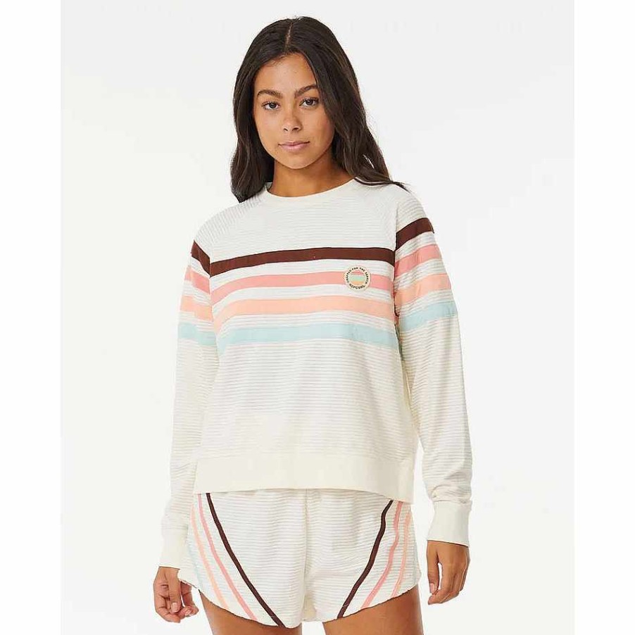 Clothing>Womens>Tops Rip Curl Clothing>Womens>Tops | Rip Curl Trails Crew Womens Sweater Bone