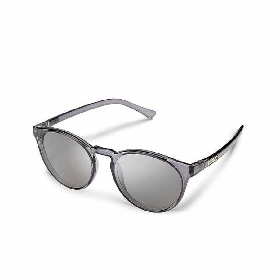 Clothing>Womens>Sunglasses Smith Clothing>Womens>Sunglasses | Suncloud Metric Transparent Grey/Silver Mirror Sunglasses